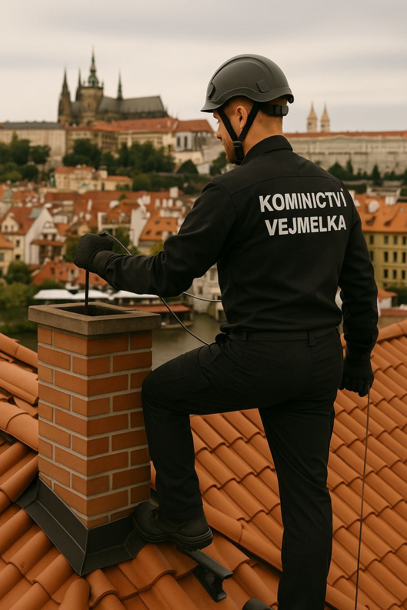 Kominík na střeše – Kominictví Vejmelka